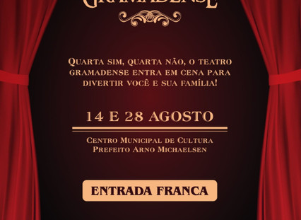 1ª Mostra de Teatro Gramadense inicia quarta-feira,14